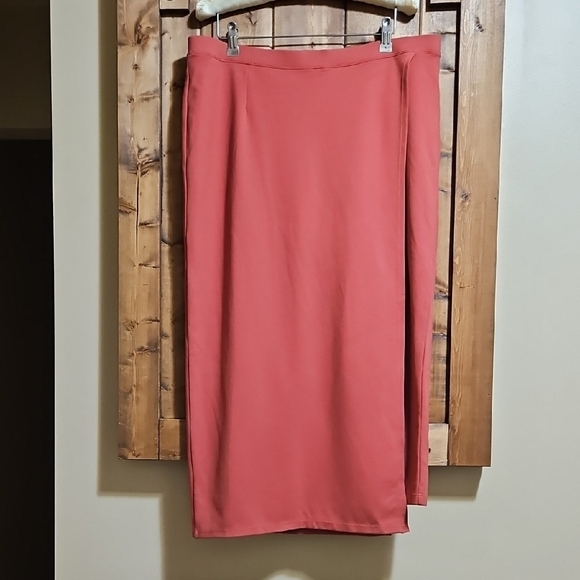 Betabrand Pants - Betabrand The Sassiest Cropped Pants With Skirt Overlay XL in Rust